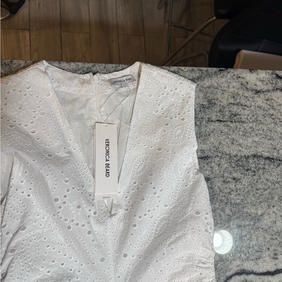 Veronica Beard Aven White Eyelet Midi Dress - Picture 9 of 13